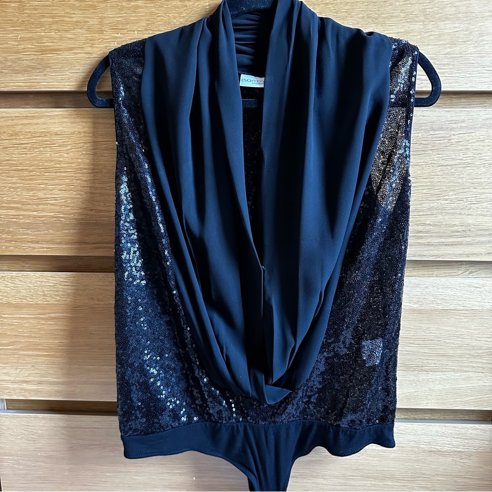 Bodysuit NY&C Black and Shiny Sequins